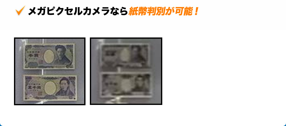 百万像素摄像头可以识别钞票！